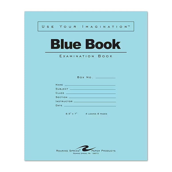 Roaring Spring Paper Products 1-Subject Exam Notebooks, 7" x 8.5", Wide Ruled