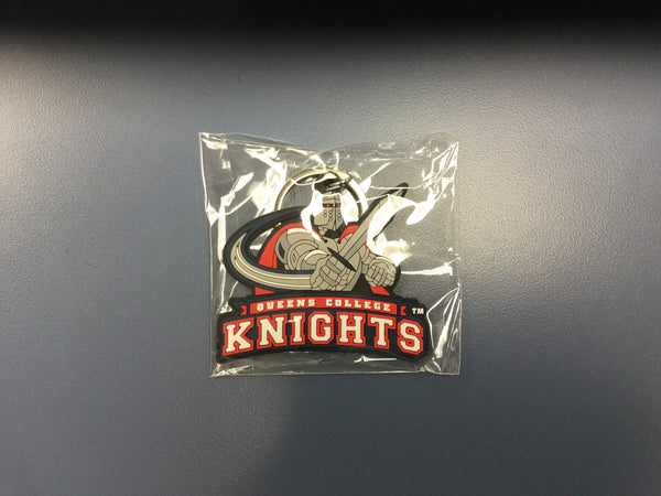 Queens college knight keychain