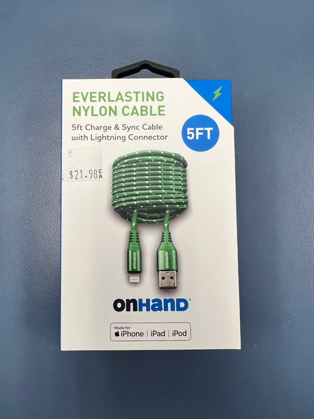 Onhand iPhone 5ft Charger