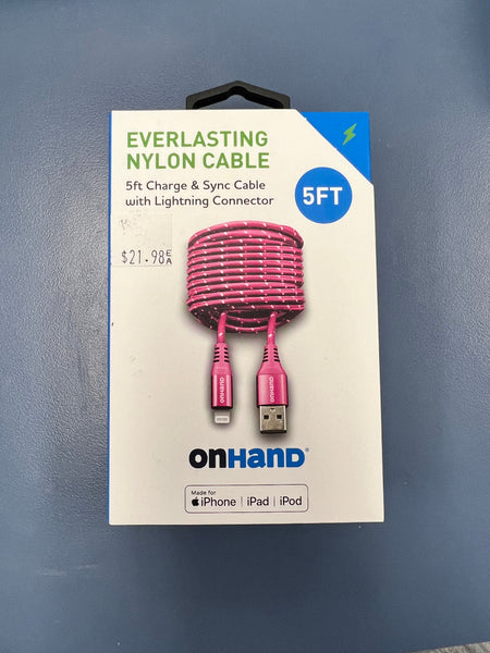 Onhand iPhone 5ft Charger