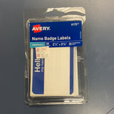 Name badge labels