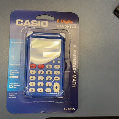 Casio 8 digits handheld blue