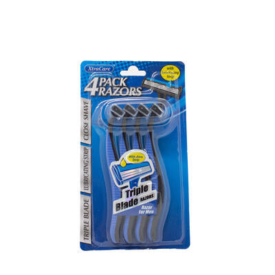 Regent Products Razors Mens Triple Blade, 4 Pack