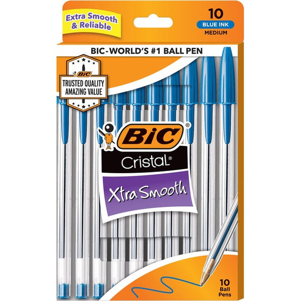 Blue Cristal Ballpoint Stick Pens