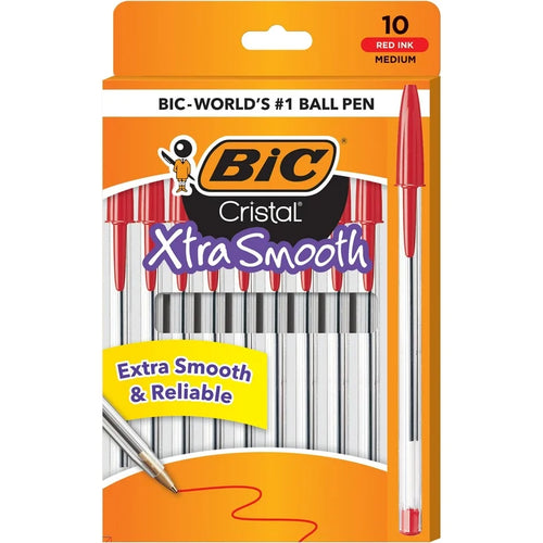 Red Cristal Ballpoint Stick Pens