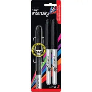BIC Intensity Fine Tip Permanent Markers, 2 pc Pack