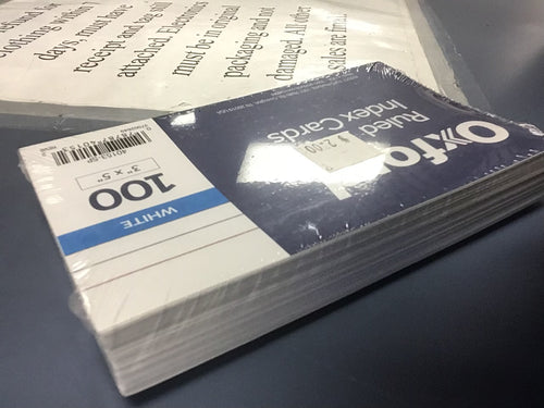 Oxford index cards