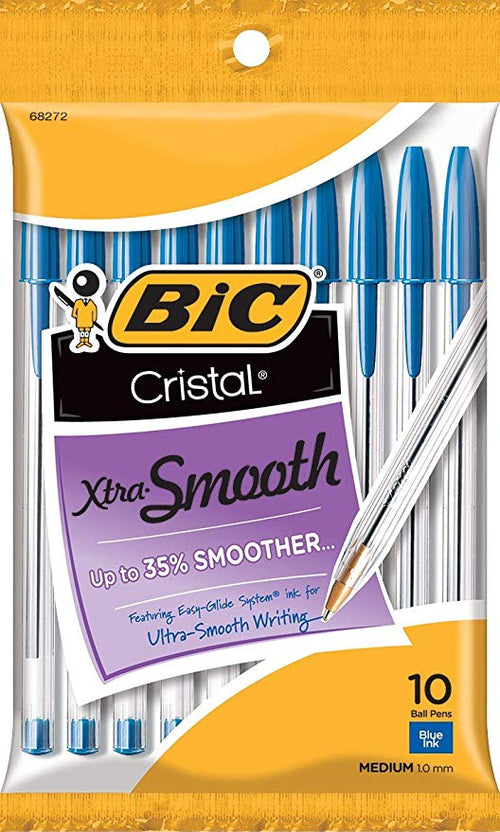 Bic Cristal Blue pens