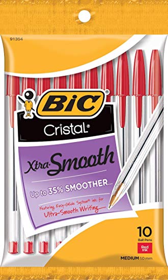 Bic Cristal Red Pens
