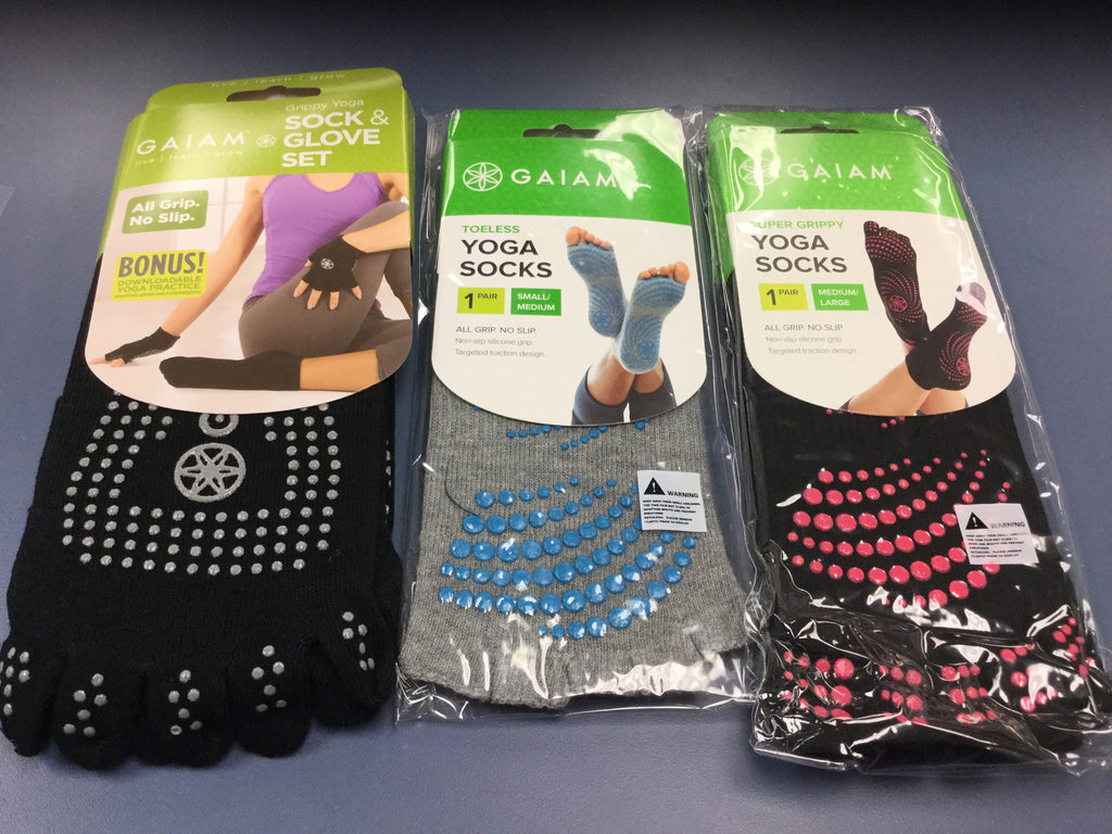 Gaiam Grippy Yoga Socks, S/M 