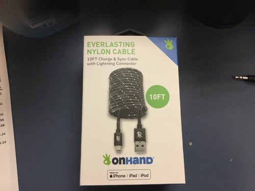 Onhand iPhone 10ft charger
